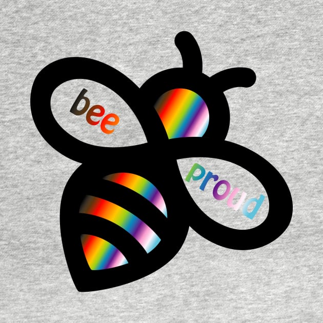 Bee Proud - POC Inclusive LGBT Flag bees by Teamtsunami6